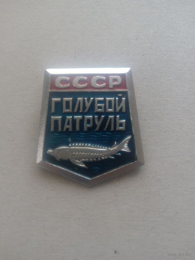 Очень оригинал.значок Голубой патруль.СССР.