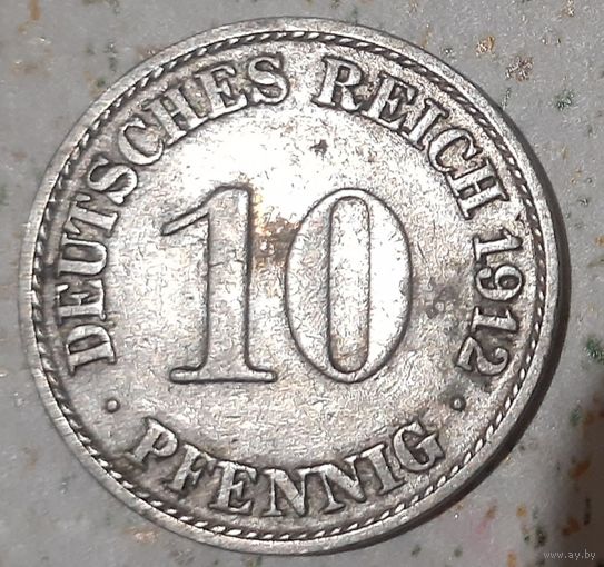 Германия 10 пфеннигов, 1912"A" - Берлин (14-2-15(в))