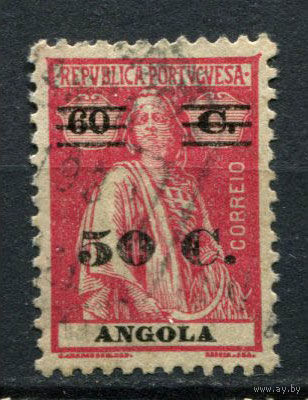 Португальские колонии - Ангола - 1931/1932 - Надпечатка нового номинала 50C на 60C - [Mi.229] - 1 марка. Гашеная.  (Лот 102AV)