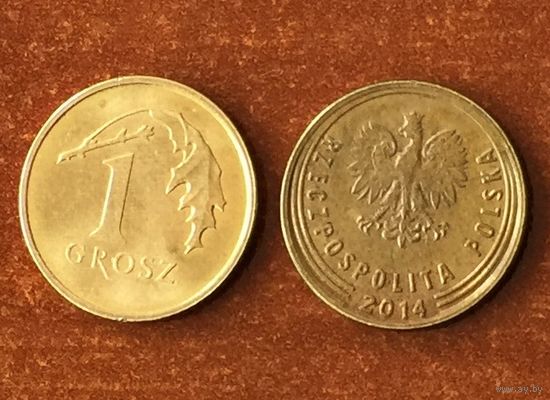 Польша, 1 грош 2014 (новый тип)