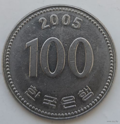 Корея 100 вон 2005