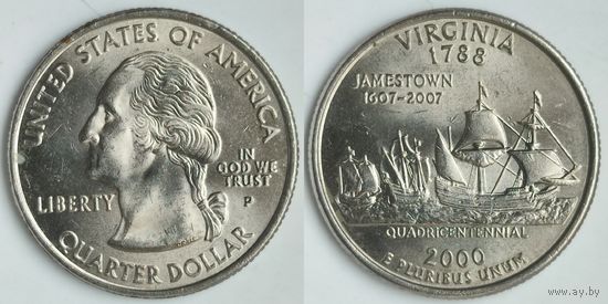 США  2000 Квотер штата Вирджиния (Р) #116