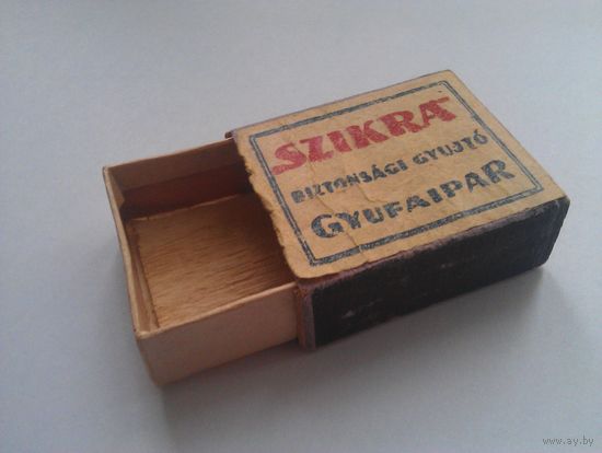 Спичечный коробок ВЕНГРИЯ (начало 1950 годов, из деревянного шпона))