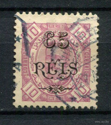 Португальские колонии - Ангола - 1902 - Надпечатка 65 REIS на 10R - [Mi.56] - 1 марка. Гашеная.  (Лот 76AN)