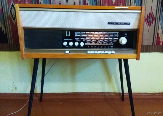 Радиола сетевая ламповая VEF Radio (ВЭФ Радио). Номер 348475, 1966г.