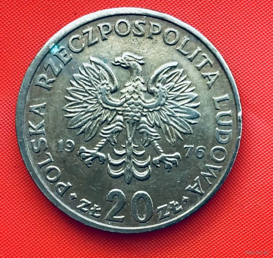 13-08 Польша, 20 злотых 1976 г. Марсель Новотко (Без отметки монетного двора)