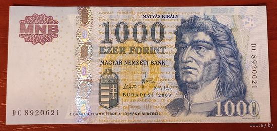 Венгрия 1000 форинтов 2009 года. Состояние UNC!