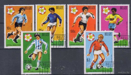 [1106] Белиз 1981. Спорт.Футбол.  Гашеная серия.
