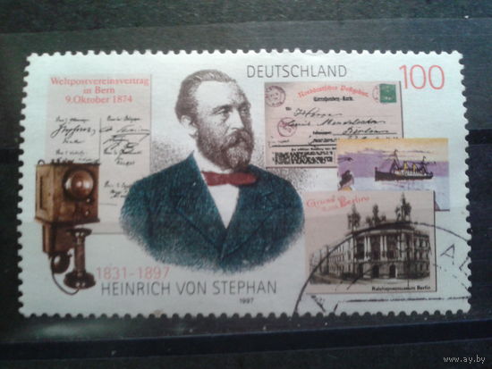Германия 1997 фон Штепан - организатор немецкой почты Михель-0,9 евро гаш