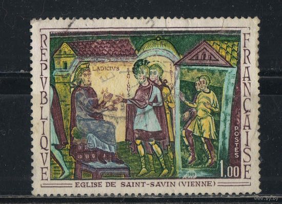 Франция 1969 Святые Савен и Киприан Фреска в церкви Сен-Савен-сюр-Гартамп в Вьенне  #1677