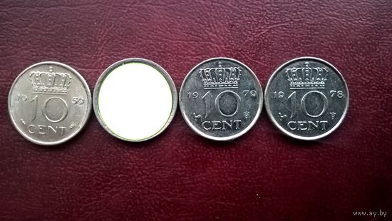 Нидерланды 10 центов, 1978,1979г,