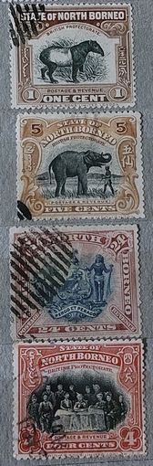 Северное Борнео 1909-1922 (4 марки) с 1 копейки!
