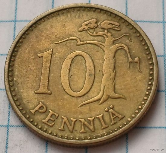 Финляндия 10 пенни, 1972     ( 2-1-6 )