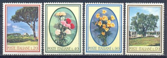 Италия 1966 Станд. Цветы. Деревья, 4 марки