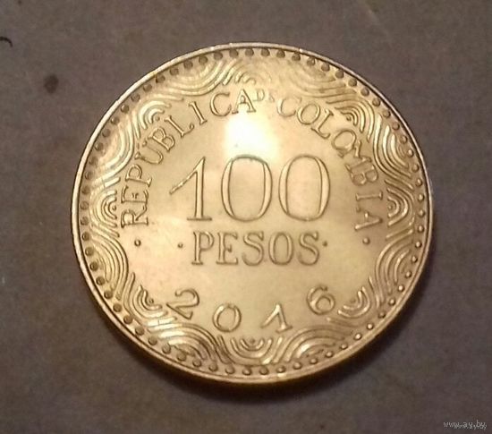 100 песо, Колумбия 2016 г.