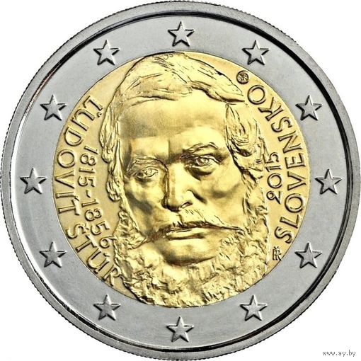 Словакия 2 евро 2015 Людовит Штур UNC из ролла