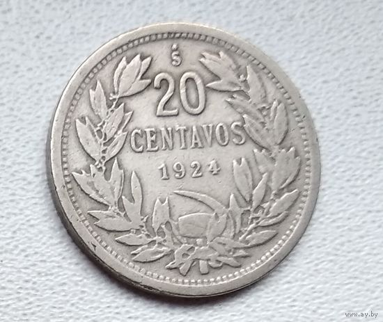 Чили 20 сентаво, 1924 6-2-18