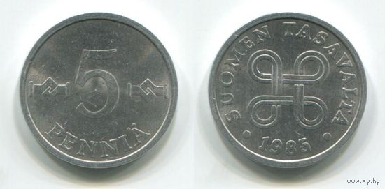 Финляндия. 5 пенни (1985, XF)