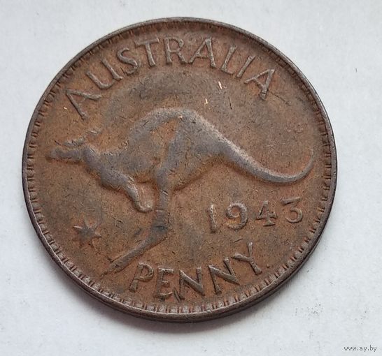 Австралия 1 пенни, 1943 Точка после "PENNY" 3-13-1