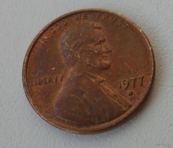 1 цент США 1977 г.в. D