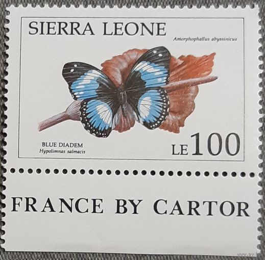 1991- Бабочки и цветы  - Сьерра-Леоне