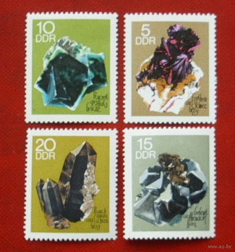 ГДР. Минералы. ( 4 марки ) 1969 года. 10-6.
