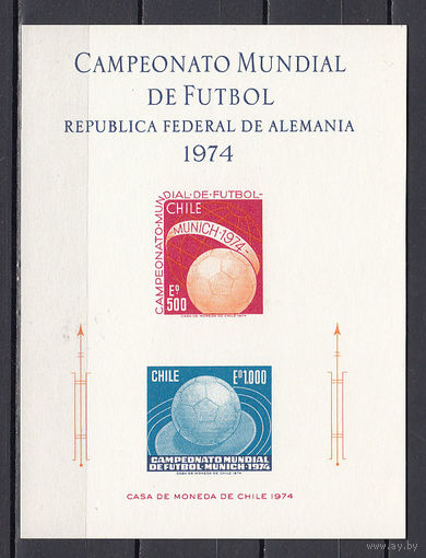 Спорт. Футбол. Чили. 1974. 1 блок. Michel N 804-805 (17,0 е)