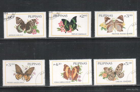 Филиппины-1984 (Мих.1588-1593) гаш. , Фауна, Бабочки (полная серия)