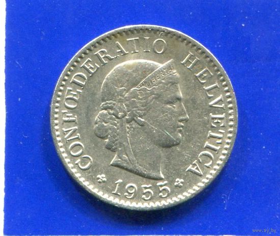 Швейцария 5 раппен 1955