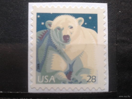 США, 2009, Белый медведь, самоклейка**