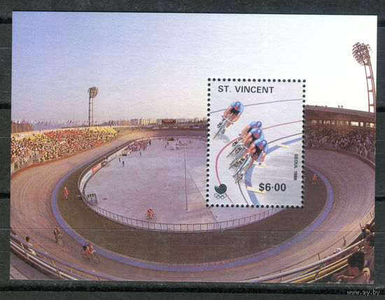 Сент Винсент - 1988г. - Олимпийские игры. Сувенирный лист - полная серия, MNH - 1 лист