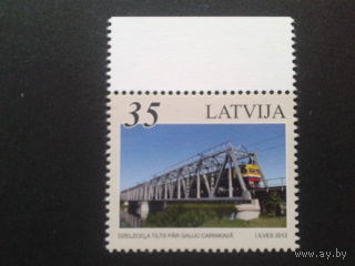 Латвия 2012 мост, поезд