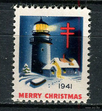 США - 1941 - Рождество и Новый год - 1 виньетка. MNH.  (LOT EA36)-T10P29