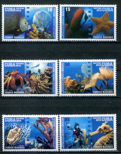 Куба - 2010г. - Морская фауна, кораллы. Дайвинг - полная серия, MNH [Mi 5355-5360] - 6 марок