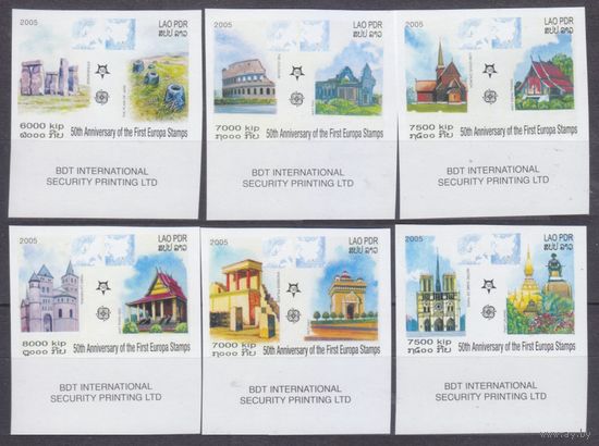 2005 Лаос 1973b-1978b+Tab 50-летие первых марок Европы CEPT 30,00 евро