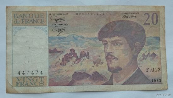 Франция 20 франков 1983 г.