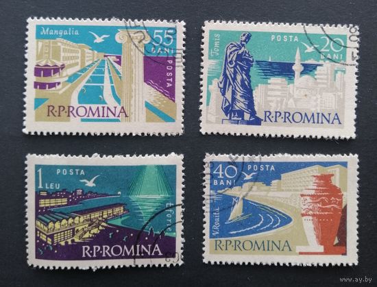 Румыния-1960. Туризм. Архитектура. Курорты Черного моря. 4 марки из серии