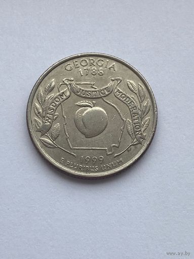 25 центов 1999 г. Джорджия, США