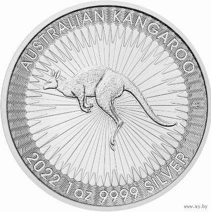 Австралия 1 доллар 2022г."Кенгуру". монета серебро