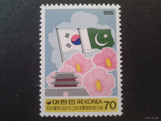 Корея Южная 1985 Визит президента Пакистана, флаги
