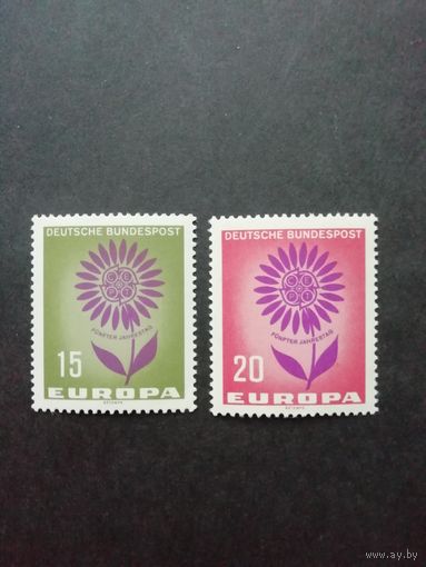 ФРГ 1964 Серия из двух марок "ЕВРОПА СЕПТ (EUROPA CEPT)" (Чистые **) Мi. 445-446