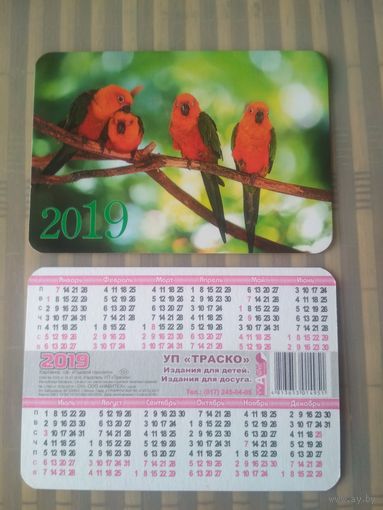 Карманный календарик  Птицы. 2019 год