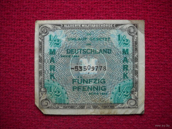 Германия 1\2 марки 1944 г.
