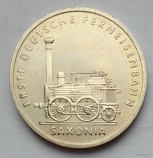 Германия (ГДР) 5 марок 1988 г. 150 лет первой железной дороге Германии