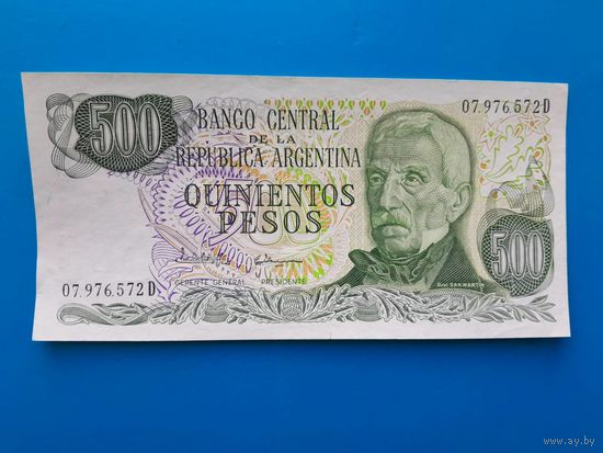 500 песо 1977-1982 года. Аргентина. aUNC. Распродажа.