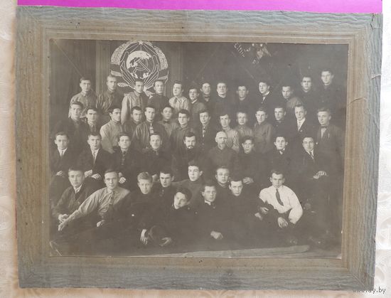 Фото "Активисты", Речица, речной порт, 1920-1930-е гг. (21*17 см без паспарту)