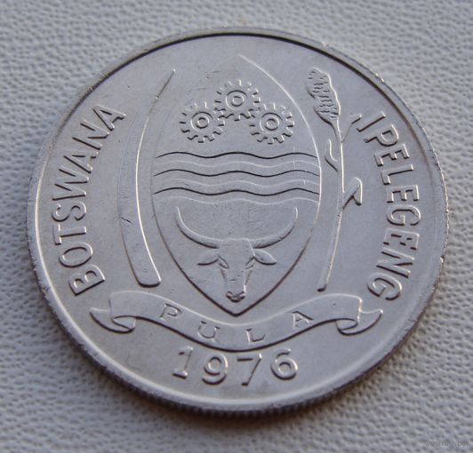 Ботсвана. 10 тхебе 1976 год КМ#5  "Южно - африканский сернобык"   Тираж: 1.500.000 шт