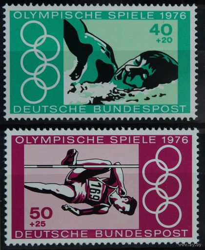 Олимпийские игры, Германия, 1976 год, 2 марки
