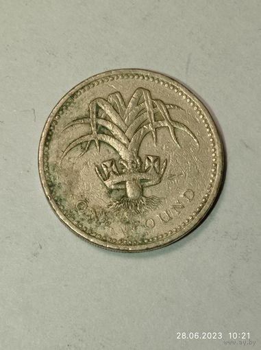 Великобритания 1 фунт 1990 года .