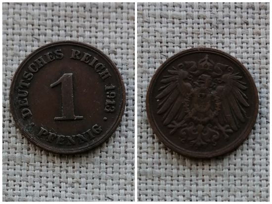 Германия 1 пфенниг 1913 D
